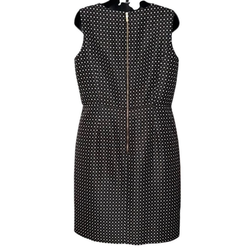 Liz Claiborne Dress 12 Black White Sleeveless Sheath Work Career Classic - Picture 3 of 7